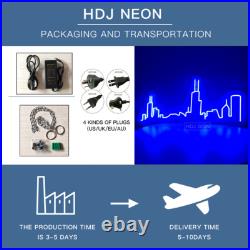 Custom Neon Sign Chicago City Skyline Vintage Neon Light For Wall Home Bar Decor