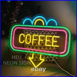 Custom Neon Sign Coffee Vintage Neon Night Light for coffee Shop Wall Decoration
