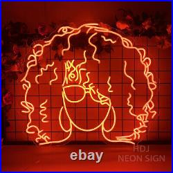 Custom Neon Signs Afro-look Vintage Neon Sign Night Light for Bedroom Wall Decor