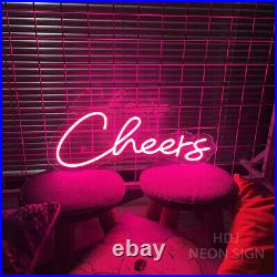 Custom Neon Signs Cheers Vintage Neon Signs Night Light for Bar Room Wall Decor