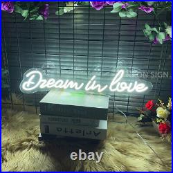 Custom Neon Signs Dream in love Vintage Night Light for Wedding Wall Decor