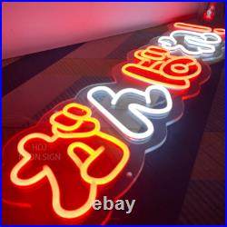Custom Neon Signs Ganbare Japanese Vintage Night Light for Room Home Wall Decor