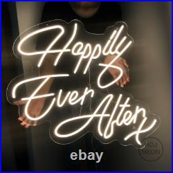 Custom Neon Signs Happily Ever After Vintage Neon Light LED Lamp Wedding Signs