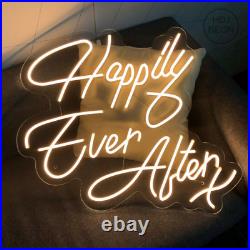 Custom Neon Signs Happily Ever After Vintage Neon Light LED Lamp Wedding Signs