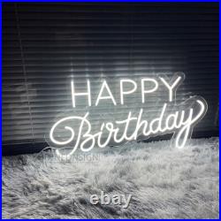 Custom Neon Signs Happy Birthday Vintage Neon Light for Room Party Wall Decor