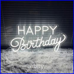 Custom Neon Signs Happy Birthday Vintage Neon Light for Room Party Wall Decor
