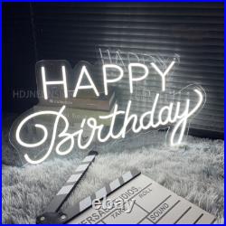 Custom Neon Signs Happy Birthday Vintage Neon Light for Room Party Wall Decor