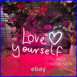 Custom Neon Signs Love yourself Vintage Neon Sign LED Night Light for Home Wall