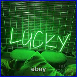 Custom Neon Signs Lucky LED Neon Light Vintage Night Light for Home Wall Decor