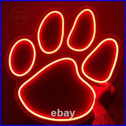 Custom Neon Signs The PAW LED Vintage Neon Light Lamp for Room Home Wall Decor