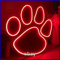 Custom Neon Signs The PAW LED Vintage Neon Light Lamp for Room Home Wall Decor