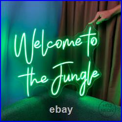 Custom Neon Signs Welcome to the Jungle Vintage Night Light for Party Wall Decor