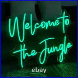 Custom Neon Signs Welcome to the Jungle Vintage Night Light for Party Wall Decor