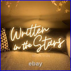Custom Neon Signs Written in the Stars Vintage Night Light for Home Wall Decor