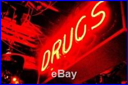 DRUGS NEON sign Light Advertising Lighting Vintage cocaine canabis