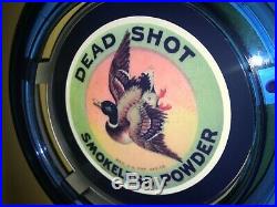 Dead Shot Duck Hunting Shotgun Gun Advertising Man Cave Blue Neon Wall Sign