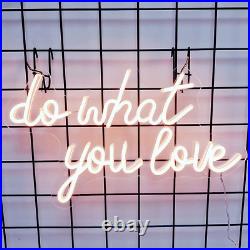 Decorations Neon Sign Do What You Love with 3D Art, Neon Light Sign with Dimmabl