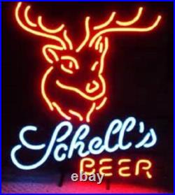 Deer Beer Vintage Neon Sign Light Lamp Beer Bar Pub Store Glass Decor 24x20