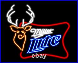 Deer High Life 24x20 Vintage Neon Light Sign Lamp Bar Beer Wall Decor Hanging