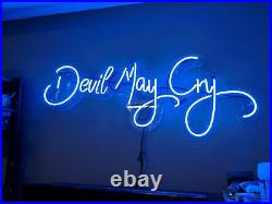 Devil May Cry Blue Neon Sign Vintage Room Lamp Cave Light