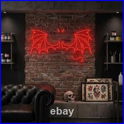 Devil Wings LED Neon Sign 30x18 Light Man Vintage Halloween Party Wall Decor