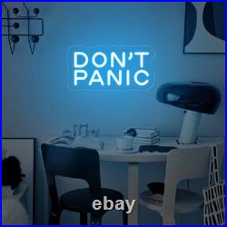 Don't Panic LED Neon Sign Light Man Cave Bedroom Vintage Wall Decor