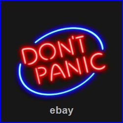 Don't Panic Personalised Neon Sign Vintage Gift Wall Decor Glass