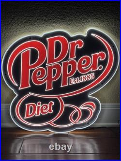 Dr Pepper Diet Vintage Est 1885 Soft Drink TX 24 X 22Neon Sign Light Lamp HD