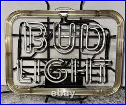EUC Vintage 80s Bud Light Beer Neon Sign Super Clean Works Great 20x14.5 RWB EUC Vintage 80s Bud Light Beer Neon Sign Super Clean Works Great 20x14.5 RWB