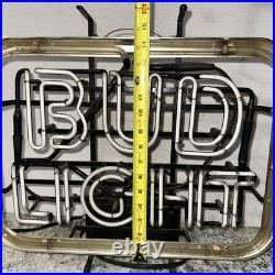 EUC Vintage 80s Bud Light Beer Neon Sign Super Clean Works Great 20x14.5 RWB EUC Vintage 80s Bud Light Beer Neon Sign Super Clean Works Great 20x14.5 RWB