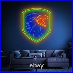 Eagle with Shield LED Neon Sign 24x20 Light Man Cave Vintage Home Wall Decor