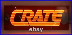 Early Red Neon Sign CRATE Amplifier Company Vintage Rock & Roll 24