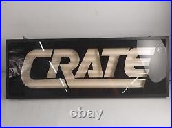 Early Red Neon Sign CRATE Amplifier Company Vintage Rock & Roll 24