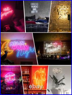 Eat Pie Kill Demons Handmade Neon Light Sign Vintage Shop DecorHanging 19x15