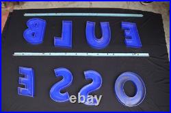 Esso Blue Vintage Petrol Station Neon Sign Original Acrylic Letters Iron Fitting Esso Blue Vintage Petrol Station Neon Sign Original Acrylic Letters Iron Fitting
