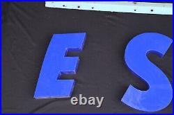Esso Blue Vintage Petrol Station Neon Sign Original Acrylic Letters Iron Fitting Esso Blue Vintage Petrol Station Neon Sign Original Acrylic Letters Iron Fitting