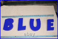 Esso Blue Vintage Petrol Station Neon Sign Original Acrylic Letters Iron Fitting Esso Blue Vintage Petrol Station Neon Sign Original Acrylic Letters Iron Fitting