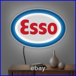 Esso logo Neon Sign 23x16 Light Man Cave petroleum Company Vintage Wall Decor