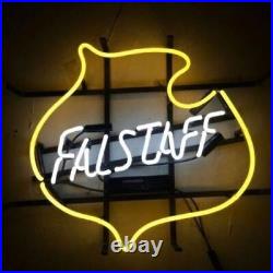 Falstaff Real Glass Neon Sign Vintage Cave Room Light Decor