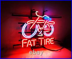Fat Tire Bike Red Vintage Style Neon Sign Garage Shop Custom Wall Decor 24x16 Fat Tire Bike Red Vintage Style Neon Sign Garage Shop Custom Wall Decor 24x16