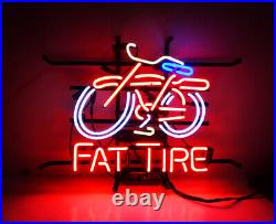 Fat Tire Bike Red Vintage Style Neon Sign Garage Shop Custom Wall Decor 24x16 Fat Tire Bike Red Vintage Style Neon Sign Garage Shop Custom Wall Decor 24x16