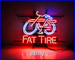 Fat Tire Bike Red Vintage Style Neon Sign Garage Shop Custom Wall Decor 24x16 Fat Tire Bike Red Vintage Style Neon Sign Garage Shop Custom Wall Decor 24x16