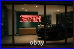Ferrari Flex Neon Sign 35x10 Light Man Cave Car Garage Vintage Wall Decor