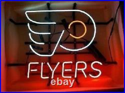 Flyers Vintage Neon Sign Display Real Glass Eye-catching Man Cave