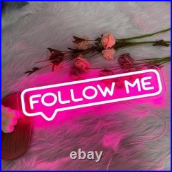 Follow Me Flex Neon Sign 26x7 Light Man Cave Display Vintage Wall Decor
