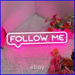 Follow Me Flex Neon Sign 26x7 Light Man Cave Display Vintage Wall Decor