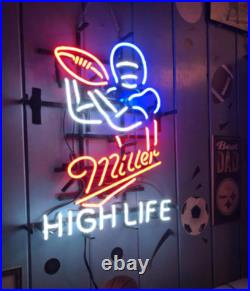 Football High Life Beer vintage Neon Light Sign 24x20 Lamp Glass Wall Decor TY