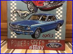 Ford Mustang Metal Advertisement Signs Garage Man Cave Gas Oil 1965 197O Power