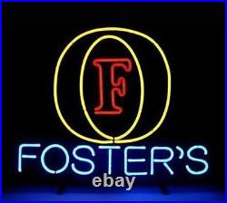 Foster's Neon Light Sign Display Glass Vintage Man Cave Bar Decor 20