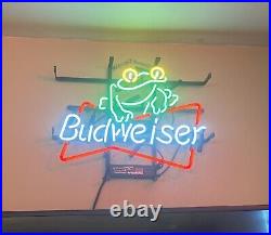 Frog Beer Logo Real Glass Neon Light Sign Lamp Bar Open Wall Decor Vintage Frog Beer Logo Real Glass Neon Light Sign Lamp Bar Open Wall Decor Vintage